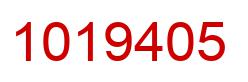 Number 1019405 red image