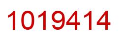 Number 1019414 red image