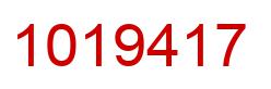 Number 1019417 red image