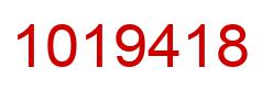Number 1019418 red image