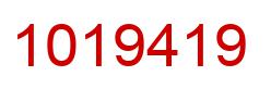 Number 1019419 red image