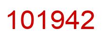Number 101942 red image