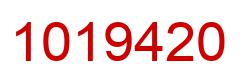 Number 1019420 red image