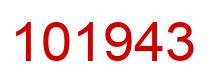 Number 101943 red image