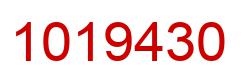 Number 1019430 red image