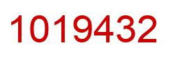 Number 1019432 red image