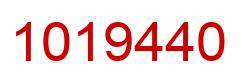 Number 1019440 red image