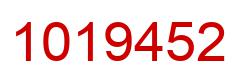 Number 1019452 red image