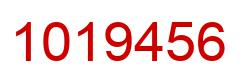Number 1019456 red image