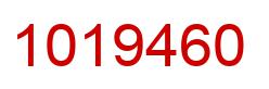 Number 1019460 red image