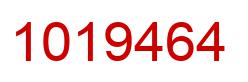 Number 1019464 red image