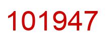 Number 101947 red image