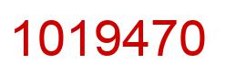 Number 1019470 red image