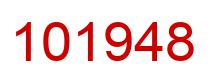 Number 101948 red image