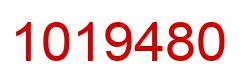 Number 1019480 red image