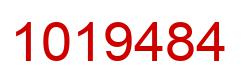 Number 1019484 red image
