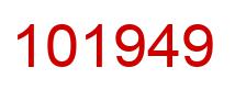 Number 101949 red image