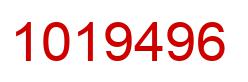 Number 1019496 red image