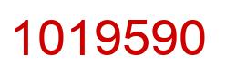 Number 1019590 red image