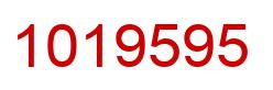 Number 1019595 red image