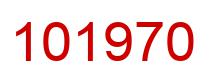 Number 101970 red image