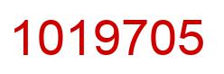 Number 1019705 red image