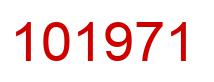 Number 101971 red image