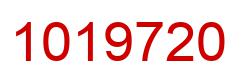 Number 1019720 red image