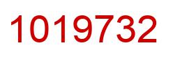 Number 1019732 red image