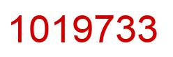 Number 1019733 red image