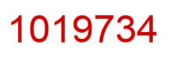 Number 1019734 red image