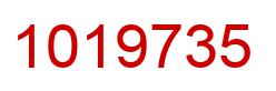 Number 1019735 red image
