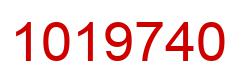 Number 1019740 red image