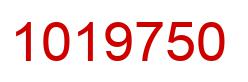 Number 1019750 red image