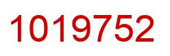 Number 1019752 red image