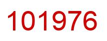 Number 101976 red image