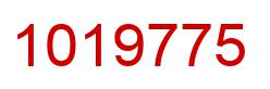 Number 1019775 red image
