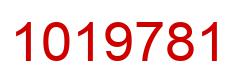 Number 1019781 red image