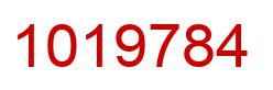 Number 1019784 red image