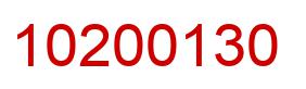 Number 10200130 red image