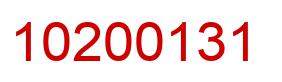 Number 10200131 red image