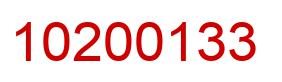 Number 10200133 red image