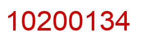 Number 10200134 red image