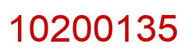 Number 10200135 red image