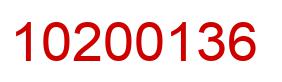 Number 10200136 red image