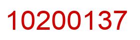 Number 10200137 red image