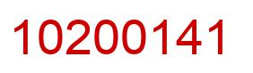 Number 10200141 red image