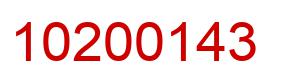 Number 10200143 red image