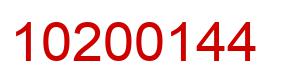 Number 10200144 red image