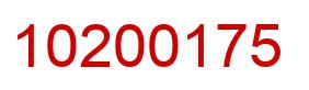 Number 10200175 red image